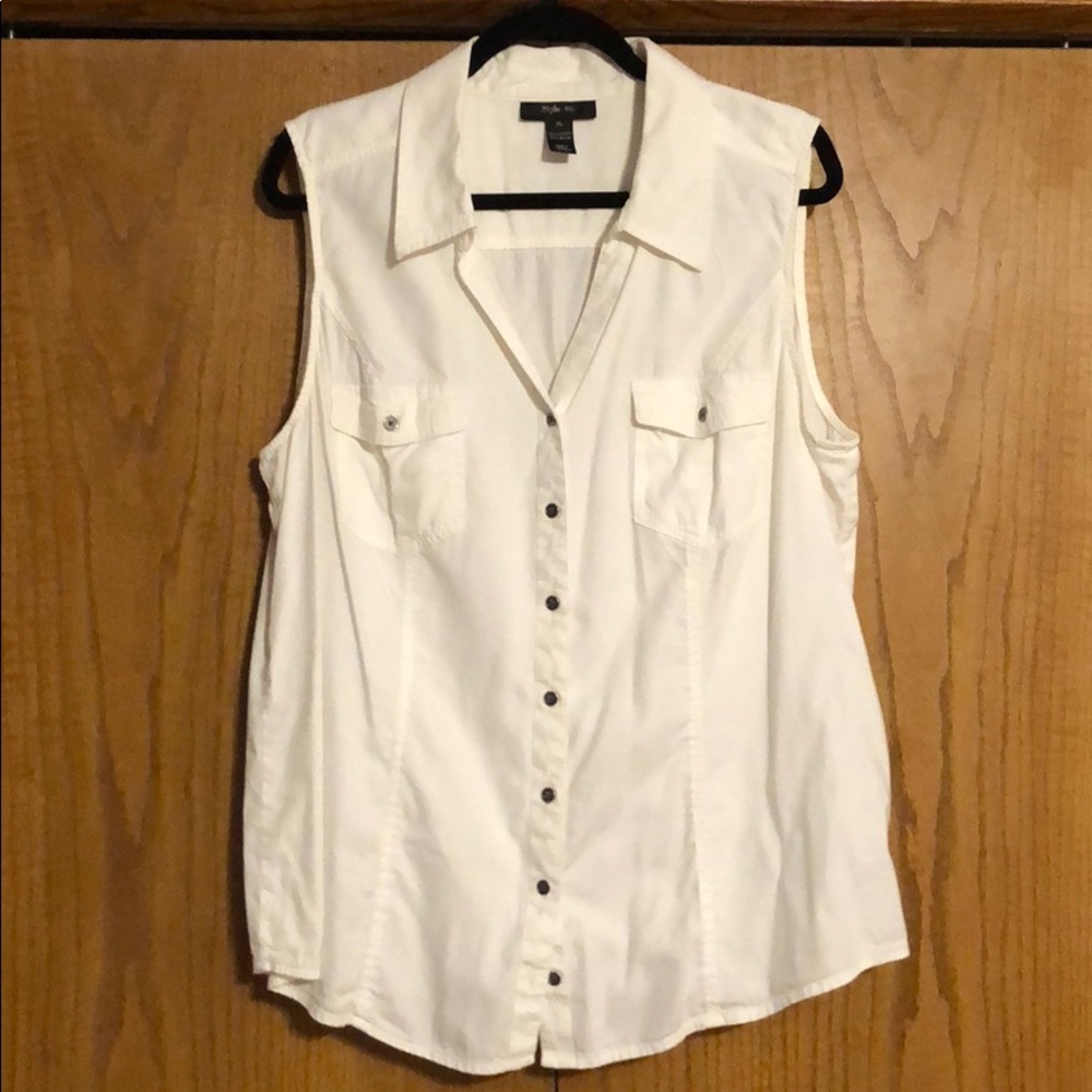 Bright White Blouse